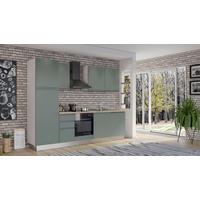 Blok Kuhinja S Aparatima Gilda Gola - bijela/zelena, Moderno, drvni materijal/drvo (285/216/60cm) - Modern Living