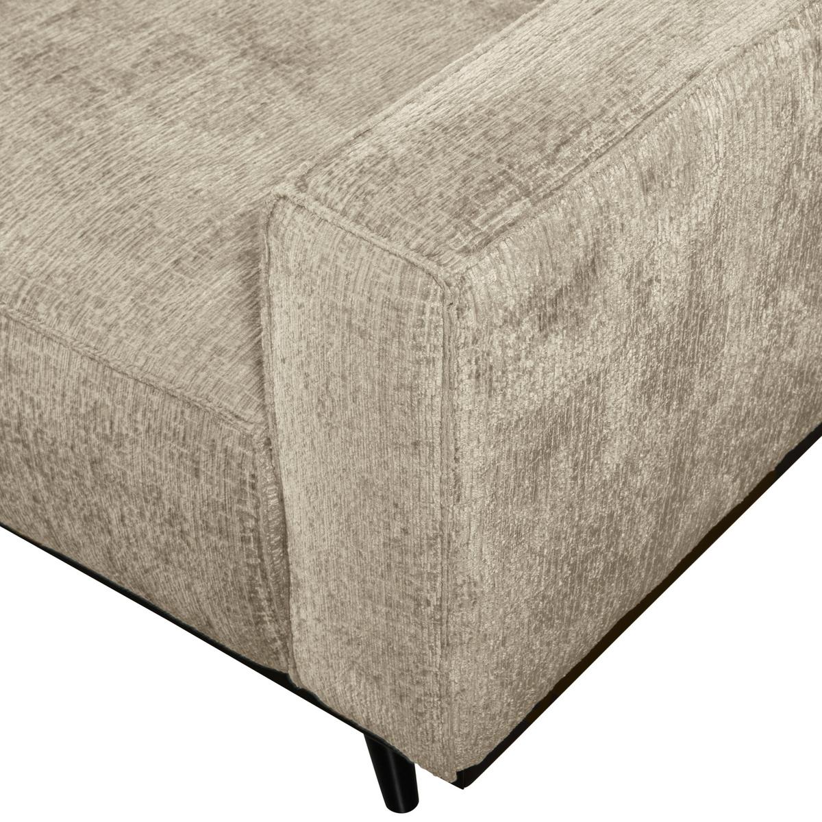 3-SITZER-SOFA Statement Naturfarben B: 230cm - Schwarz/Naturfarben, Design, Holz/Textil (230/77/93cm) - Livetastic