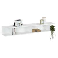 Wandregal Bani in Weiß Hochglanz - Weiß Hochglanz, MODERN, Holzwerkstoff (138/19/21cm) - Mömax