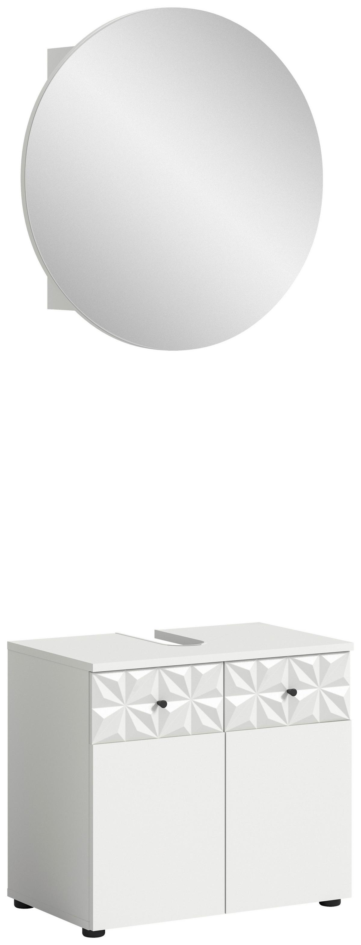 Kopalnica Prisma, Bela, 2-Delna - Moderno (60cm) - MID.YOU