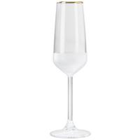Sektglas Goldline in Weiss ca. 195ml - Weiss, Modern, Glas (4,5/22,6cm) - Premium Living