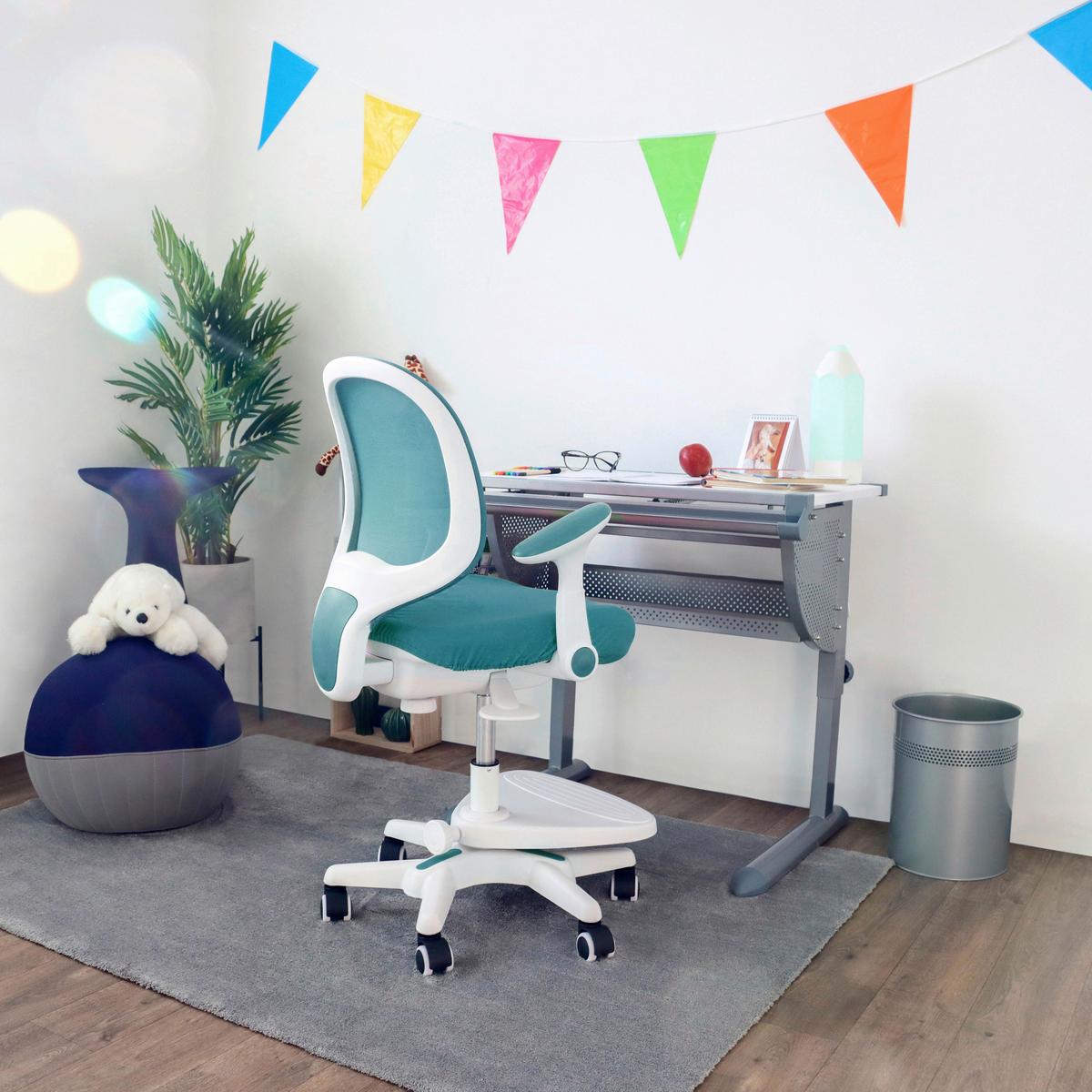 Otroški Vrtljivi Stol Kid Ergo, Modra - modra/bela, Moderno, umetna masa/tekstil (56/89/52cm) - MID.YOU