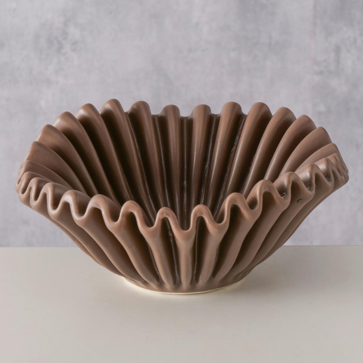 Dekoschale Orelia II Dunkelbraun - Dunkelbraun, Design, Keramik (19/8cm) - Mömax