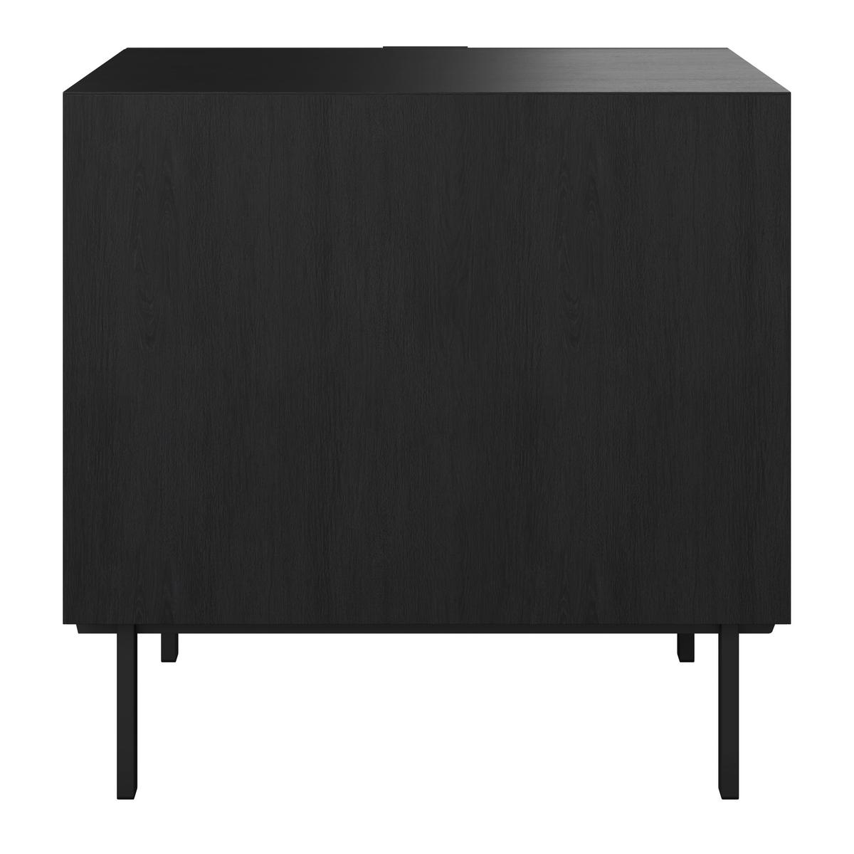 Kommode Roma ca. 85x80 cm MDF Schwarz - Schwarz, MODERN, Holz/Metall (85/80/40cm) - Bessagi Home