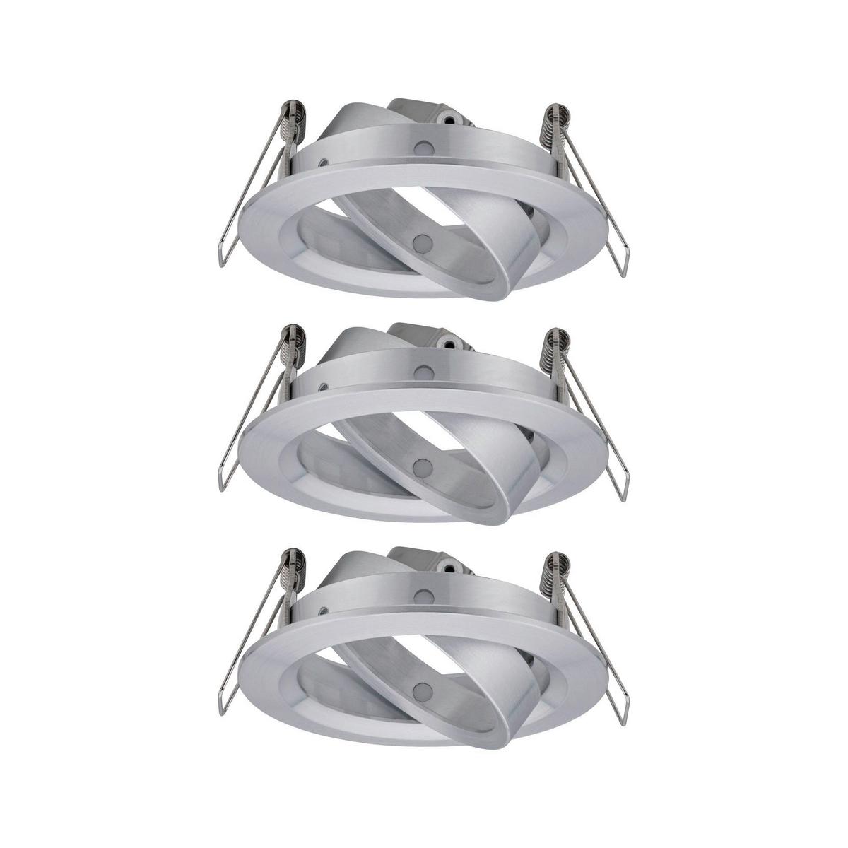 Deckenleuchte Choose! Spot Set max. 10 Watt, 3-teilig - Alufarben, Basics, Metall (8,4cm) - Paulmann