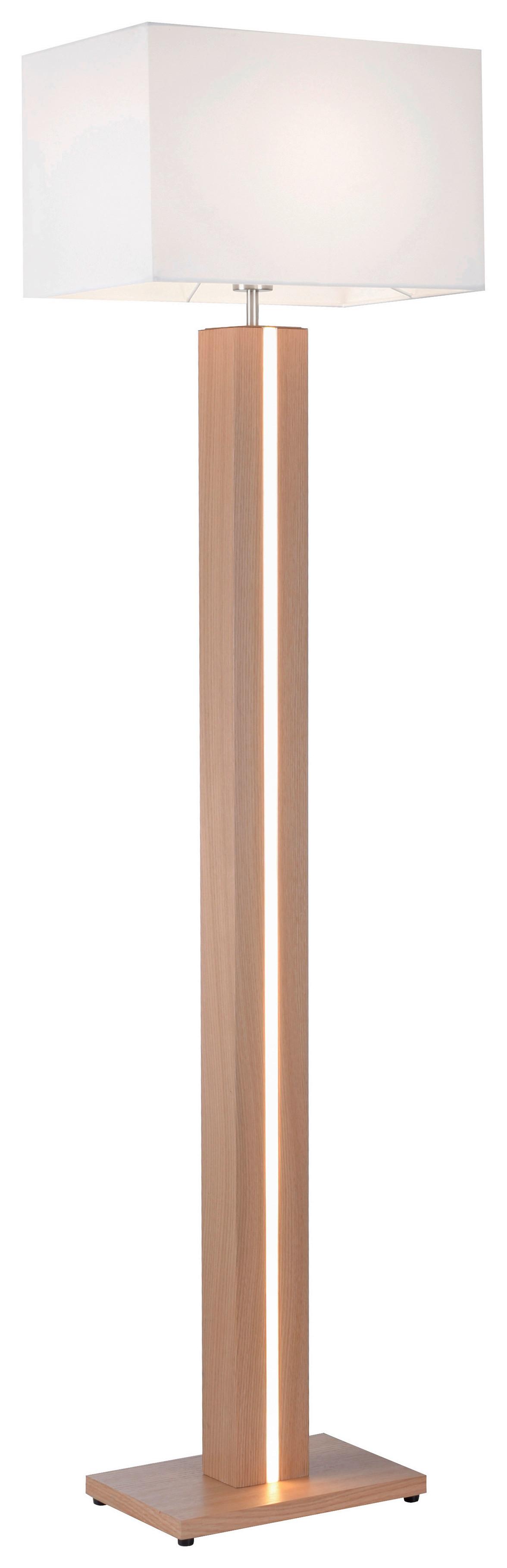 LED-Stehleuchte Amanda in Alufarben max. 15 Watt - Alufarben, MODERN, Holz/Kunststoff (40/27/150cm)