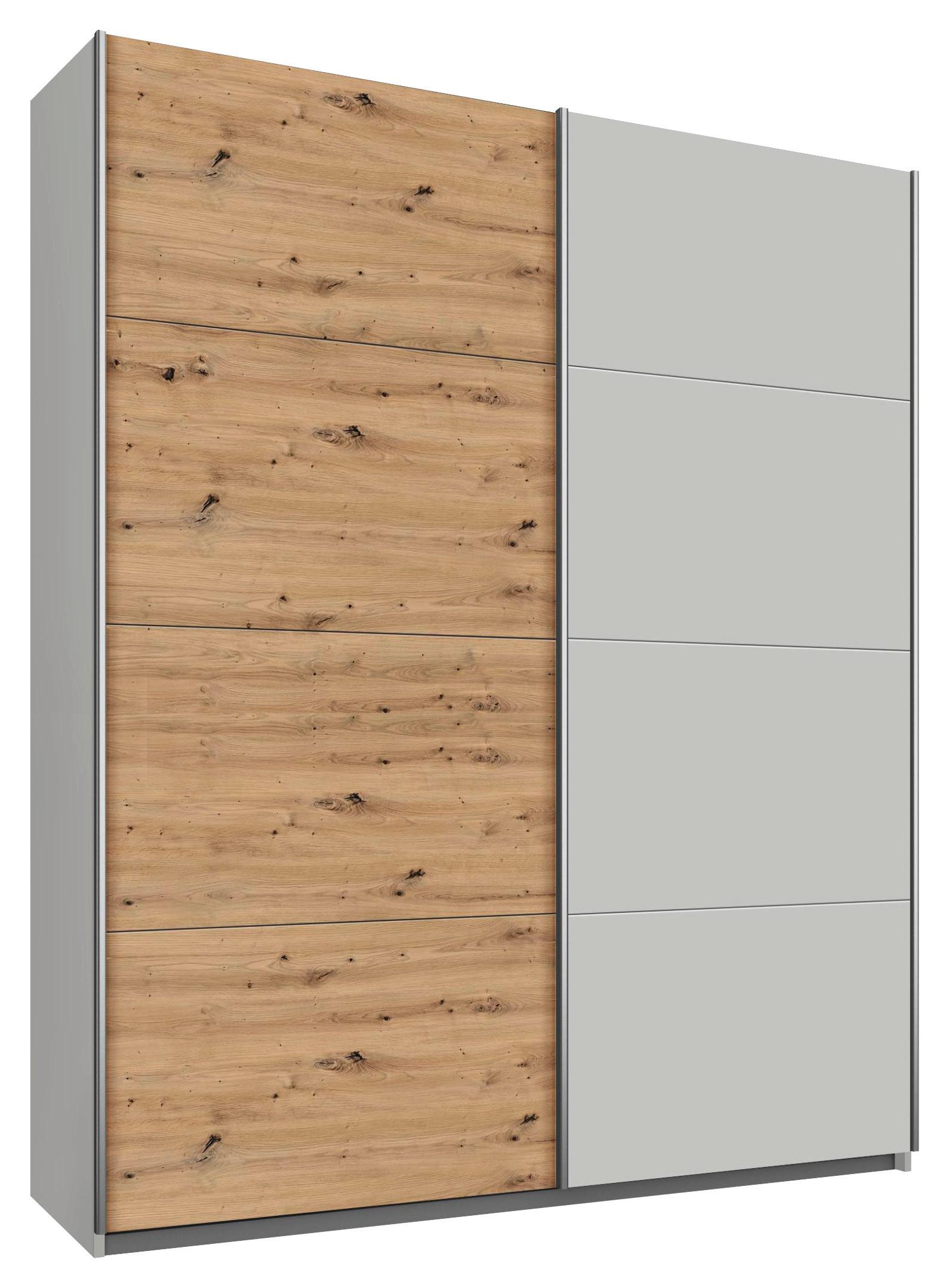 DULAP FELDKIRCH - culoare lemn stejar/gri, Modern, material pe bază de lemn (181/229/62cm)