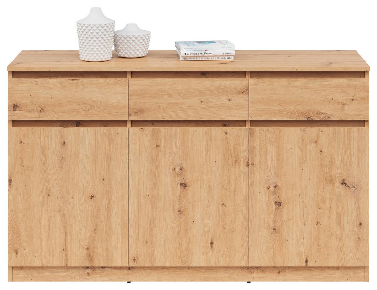 Kommode in Eiche Artisan - Eiche Artisan, KONVENTIONELL, Holzwerkstoff (135/81/42cm) - Mömax