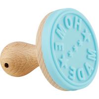 Kekszpecsét Candy - barna/kék, műanyag/fa (7cm) - Modern Living