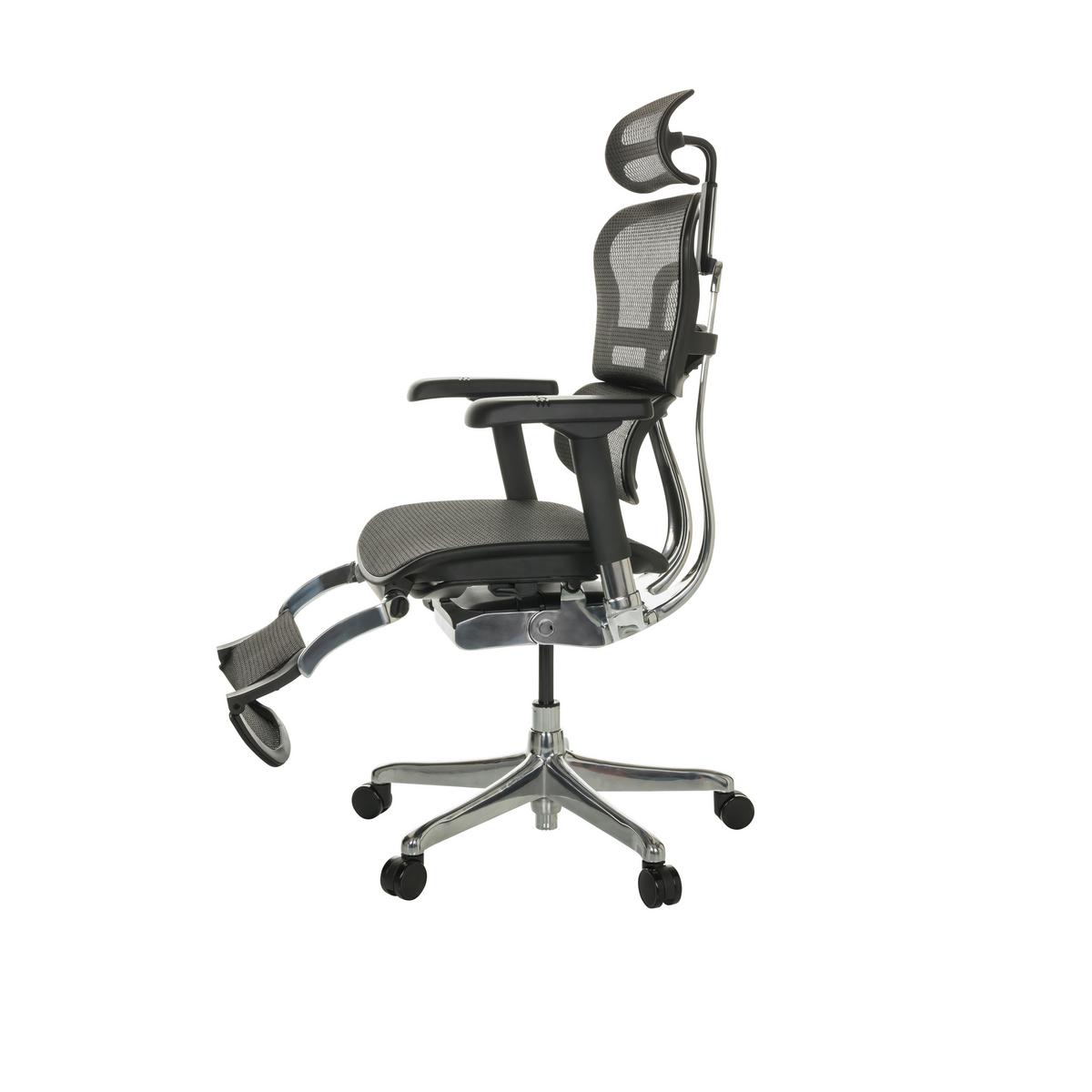 Pisarniški Stol Ergohuman Plus Legpro I, Črna - črna/siva, Basics, kovina/umetna masa (68/118-141/64cm) - MID.YOU