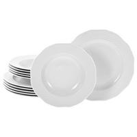 Jedilni Servis Arianne, 12-Delni - bela, Basics, keramika - Creatable