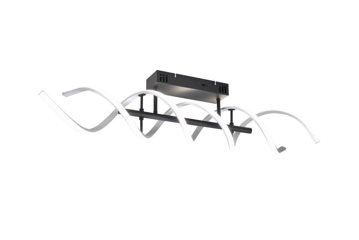 LAMPA SUFITOWA LED 641810205 SEQUENCE - czarny/kolor aluminiowy, Design, metal (90/14,5/20,5cm) - Trio Leuchten