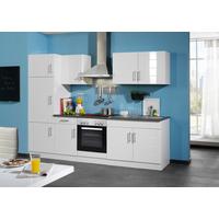 Küchenleerblock Nevada Weiß Hochglanz - Chromfarben/Weiß Hochglanz, MODERN, Holzwerkstoff/Metall (270cm) - Held