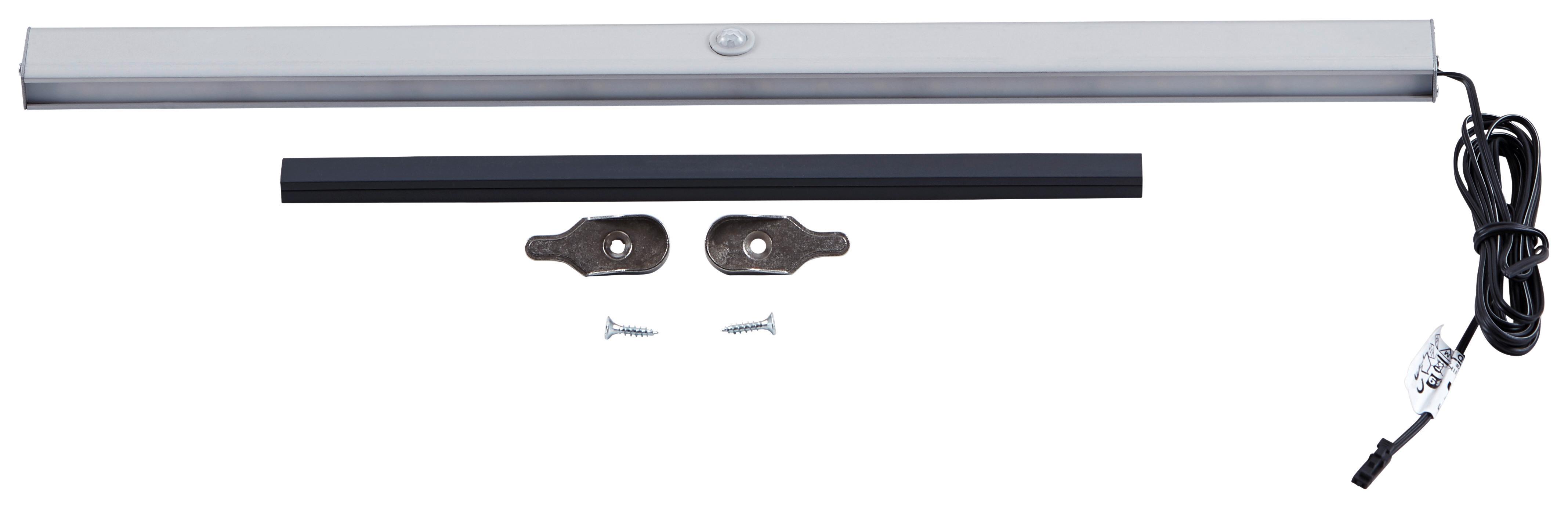 Kleiderstange "UNIT" in Alufarben mit Beleuchtung - Alufarben, Modern, Metall (41,6cm) - Based