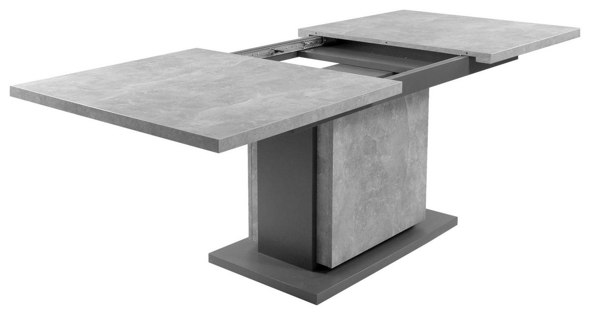 Esstisch ausziehbar Britta 160-215x90 cm Grau - Anthrazit/Grau, MODERN, Holzwerkstoff (160-215/90/75cm) - MID.YOU