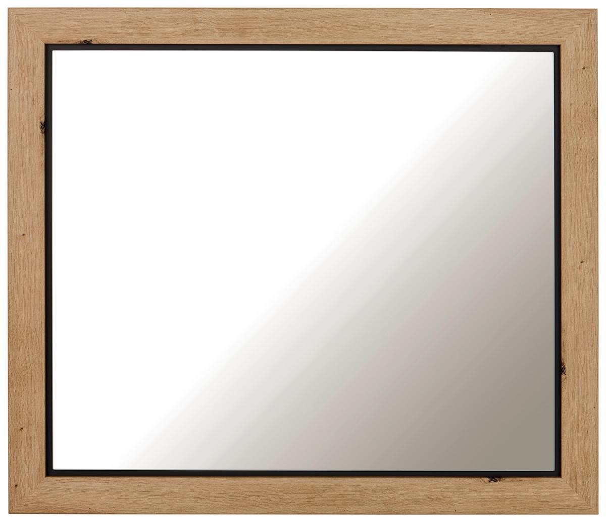 Oglindă Harvey - culoare lemn stejar/antracit, Lifestyle, material pe bază de lemn (87/76/2,5cm) - Zandiara