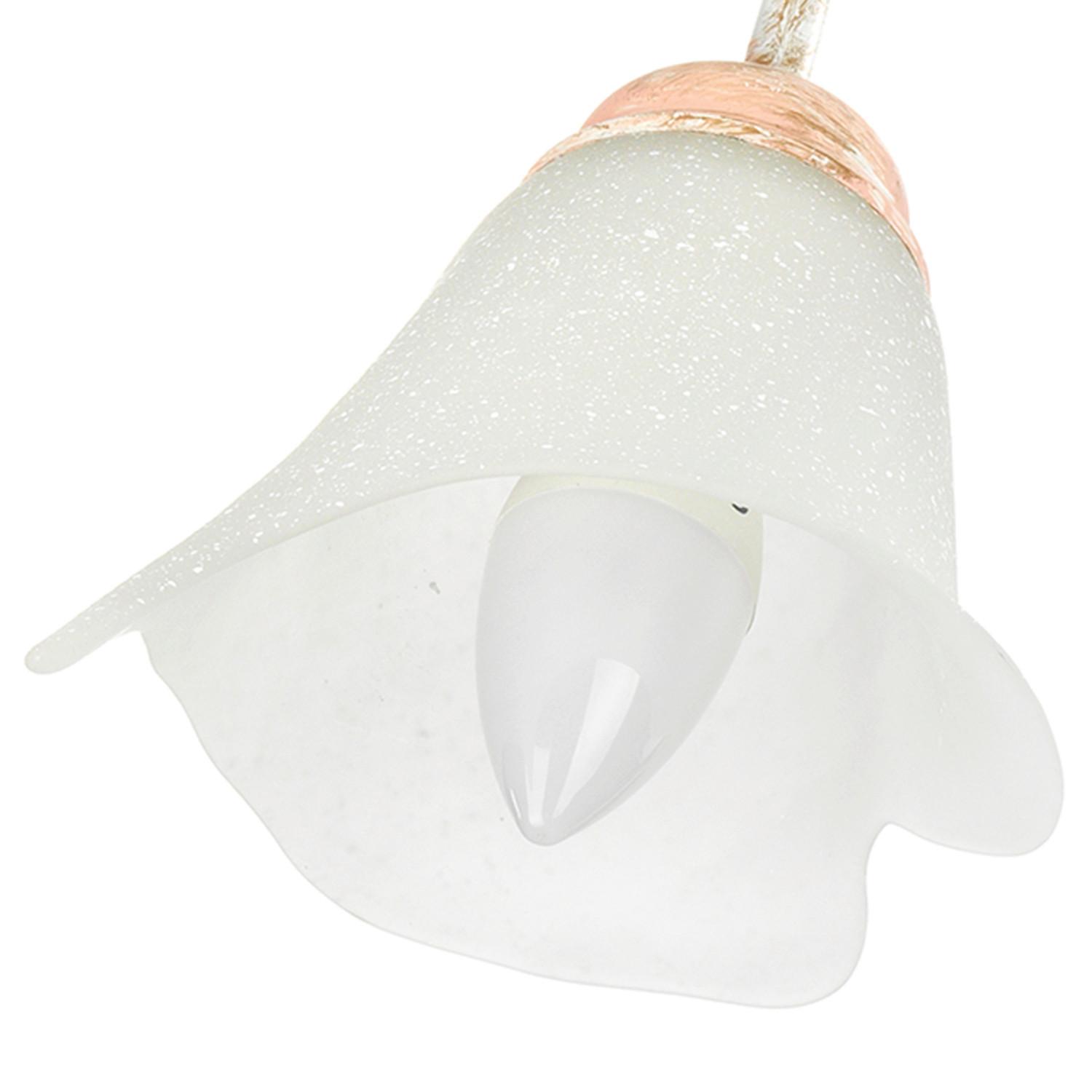 Wandleuchte Wilma Grün/Weiß/Pink max. 6 Watt - Pink/Weiß, KONVENTIONELL, Glas/Metall (23/14/28cm)