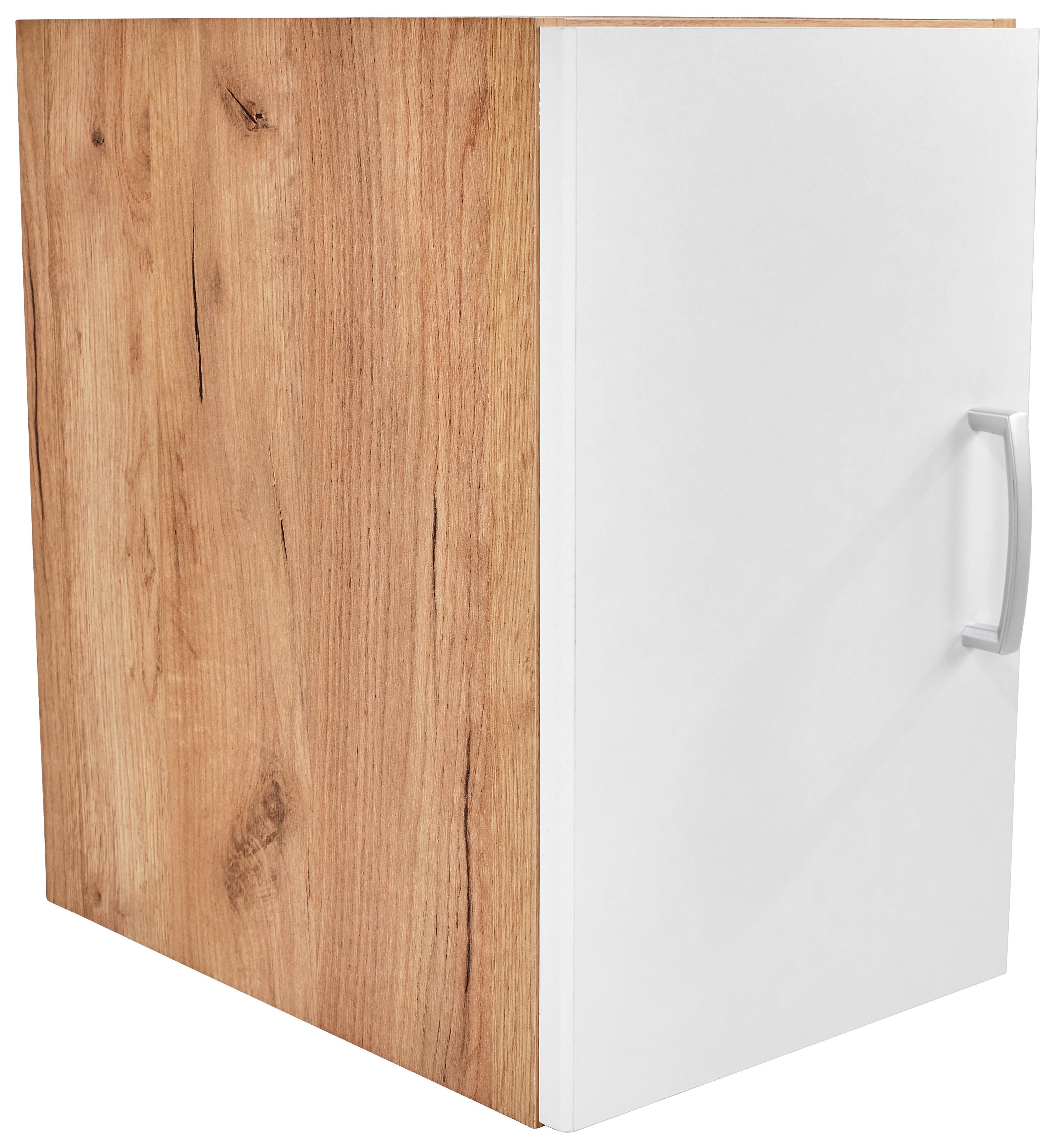 Dulap auxiliar superior Tio - alb/culoare lemn stejar, Konventionell, material pe bază de lemn (30/43/37,5cm)