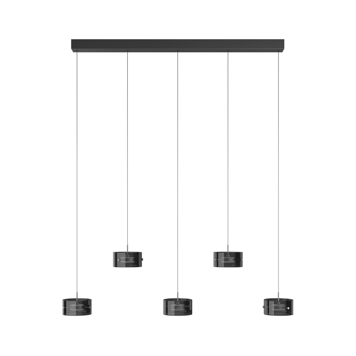 LAMPA WISZĄCA LED NUSAKAN *SBN* - czarny, Design, tworzywo sztuczne/metal (128/16/150cm) - Novel
