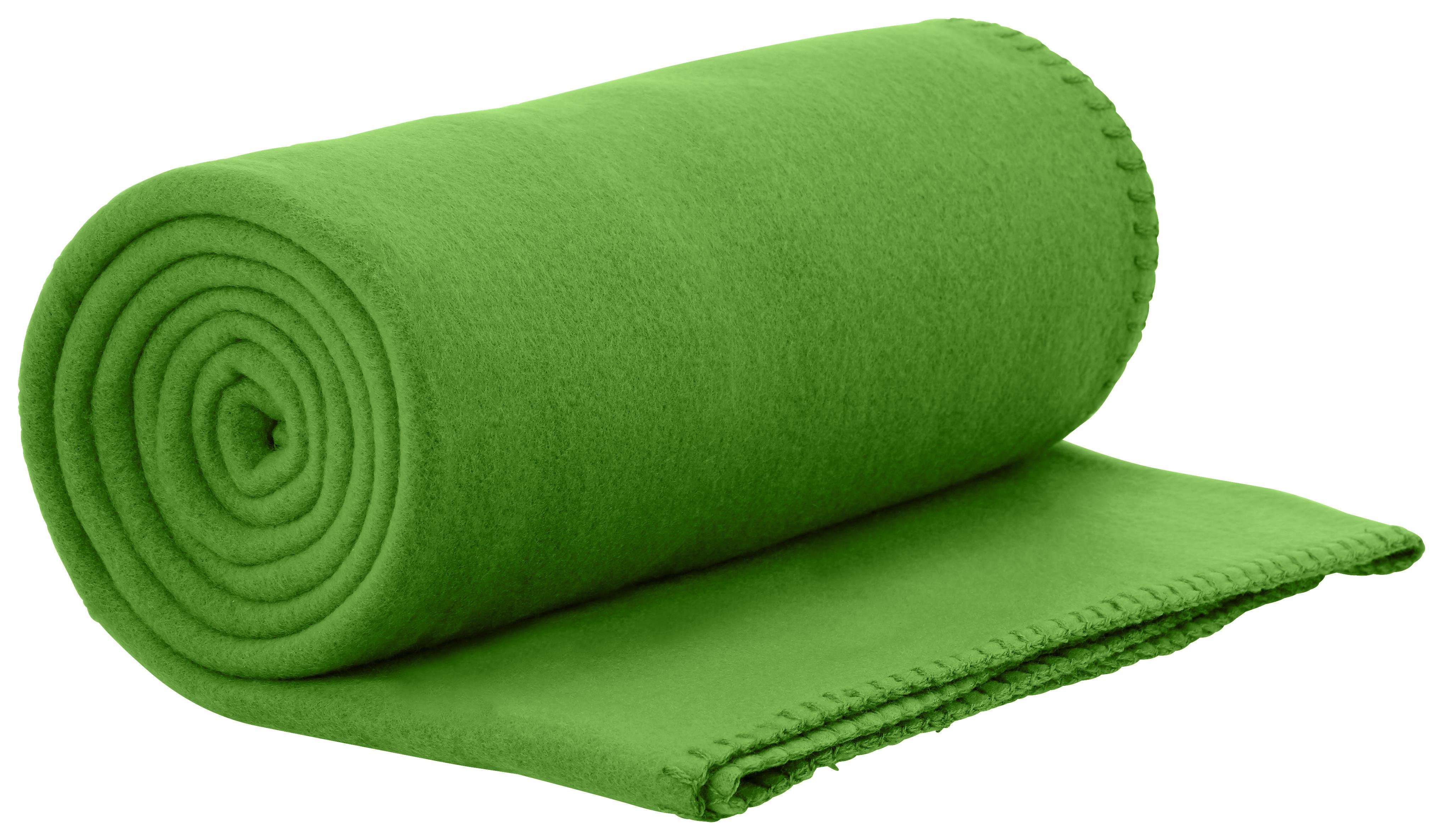 FLEECEDECKE BEA - Grün, Textil (130/160cm) - Modern Living