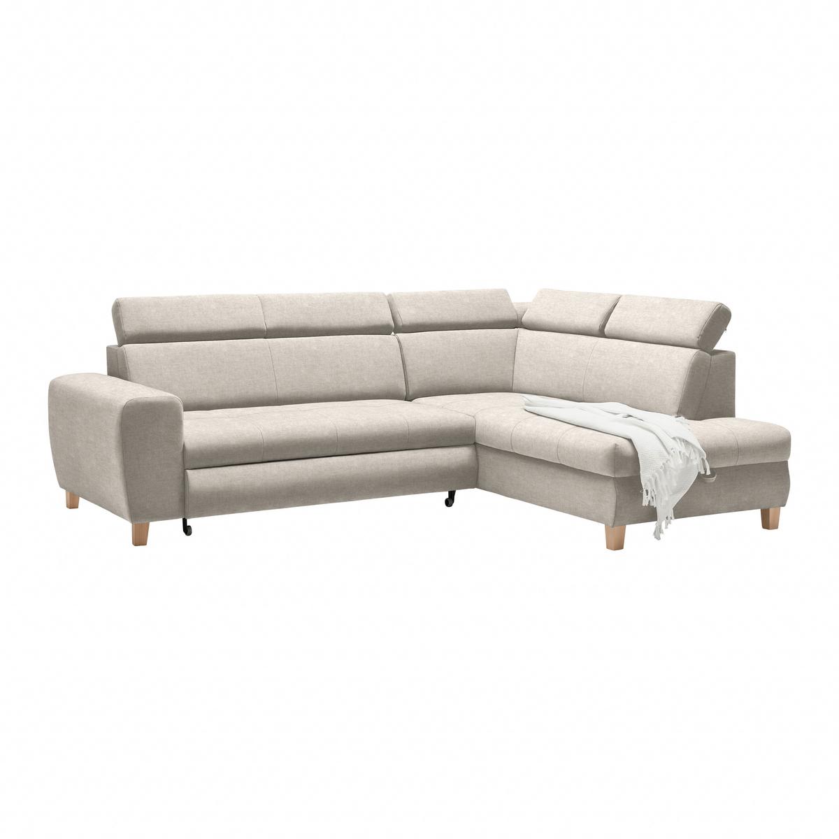 Ecksofa Lugo Greige - Greige, MODERN, Holz/Kunststoff (266/98/205cm) - Mömax