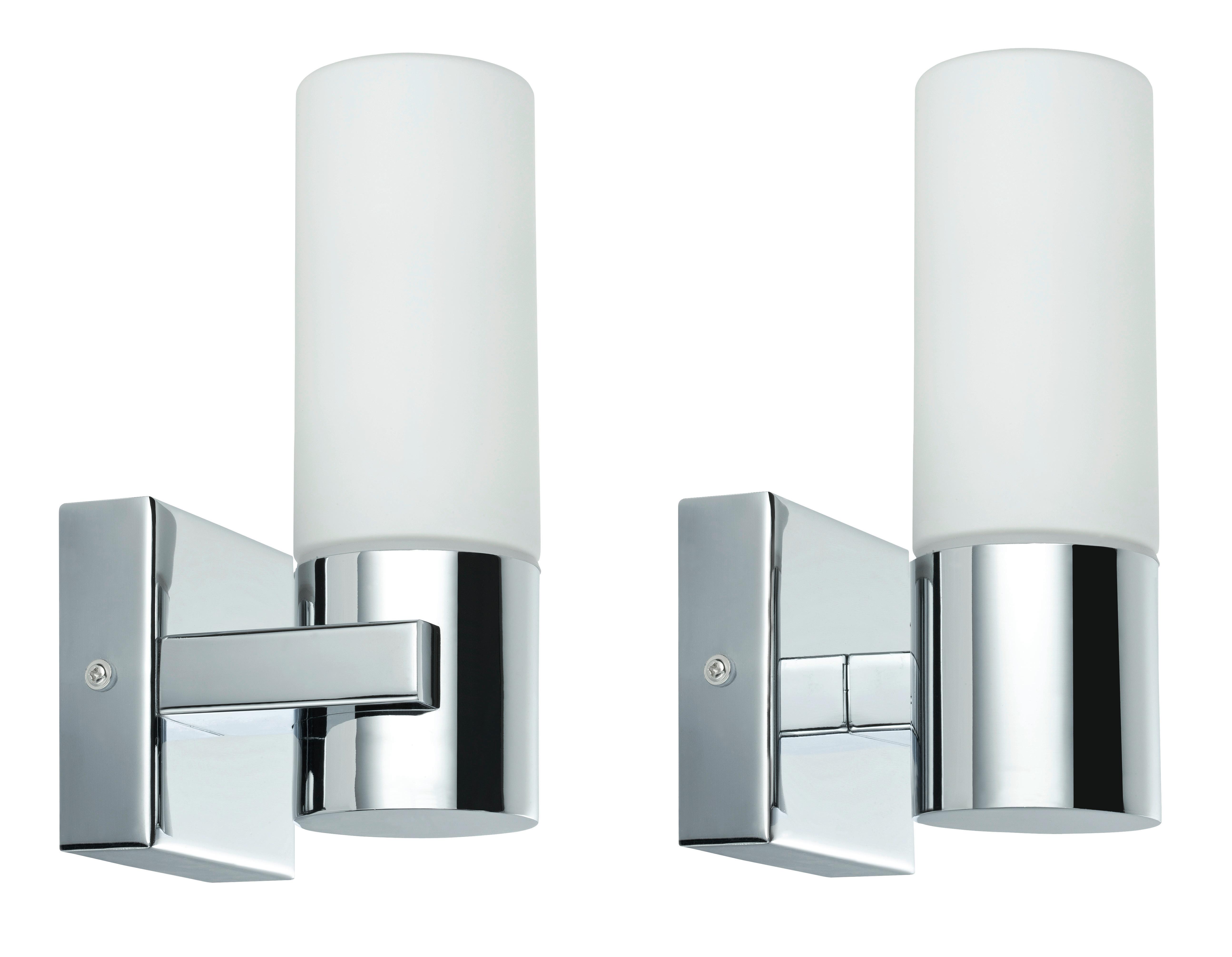 Wandleuchte Gemini in Chromfarben max. 40 Watt - Chromfarben, Basics, Glas/Metall (8,5/19,5/10,5cm) - Paulmann