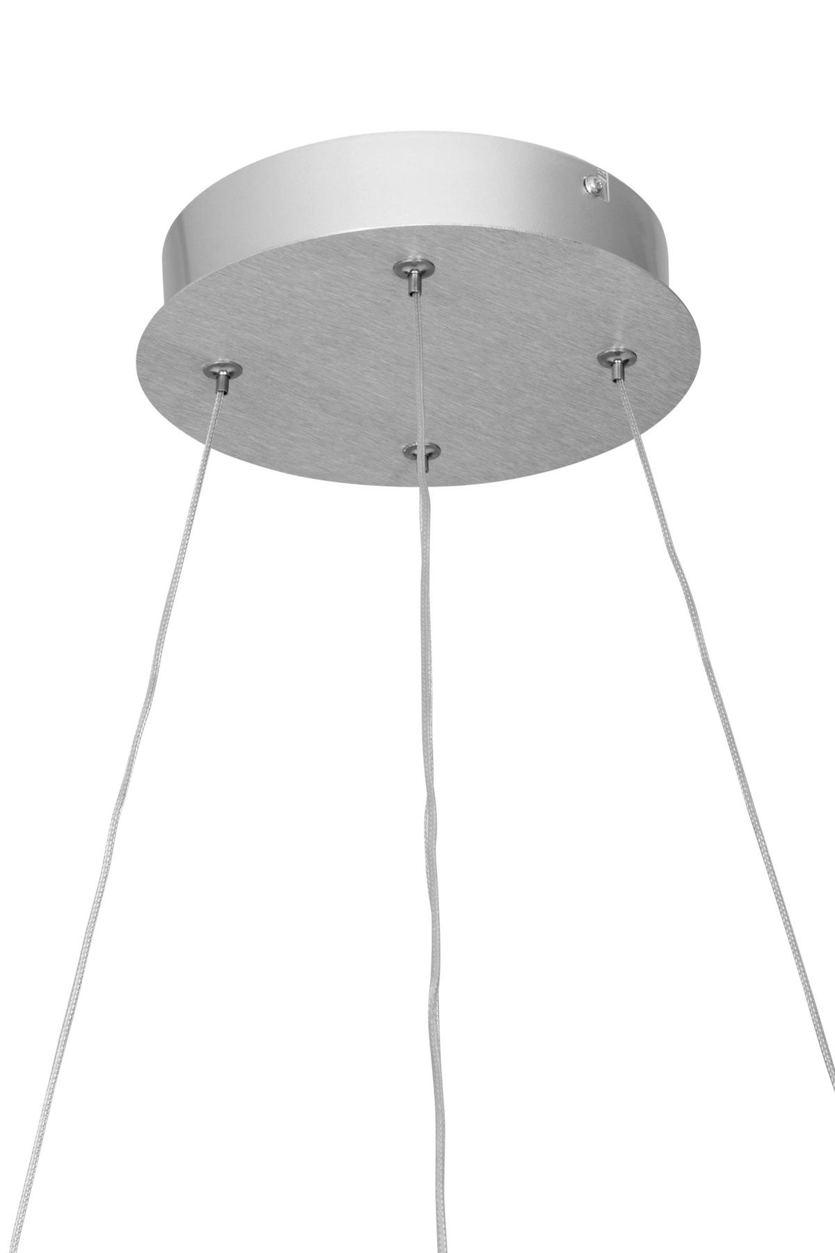 LAMPA WISZĄCA LED OTIS *DK* - kolor aluminiowy, Design, metal (63/64/150cm) - Dieter Knoll