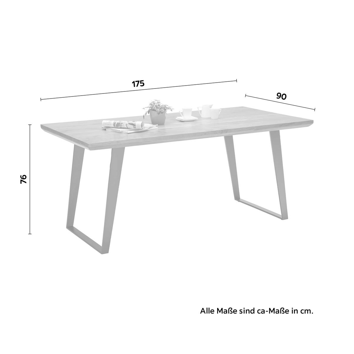 Stol Za Blagovaonicu Herkules - boje bagrema/crna, Lifestyle, drvo/metal (175/76/90cm) - Zandiara