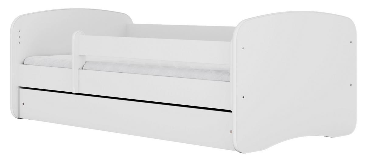 Otroška Postelja Babydreams, Bela, 80x160cm - bela/barve breze, Moderno, tekstil/leseni material (80/160cm) - MID.YOU