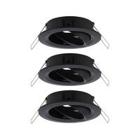 Deckenleuchte Choose! Spot Set max. 10 Watt, 3-teilig - Schwarz/Alufarben, Basics, Metall (8,4cm) - Paulmann