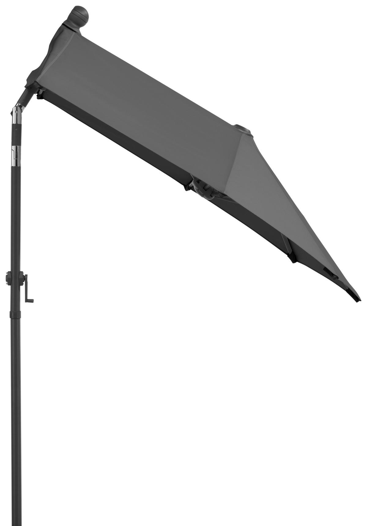 Ampelschirm Salerno Mezza ca.150x228x150cm Anthrazit - Anthrazit, Basics, Textil/Metall (150/228/150cm) - Schneider
