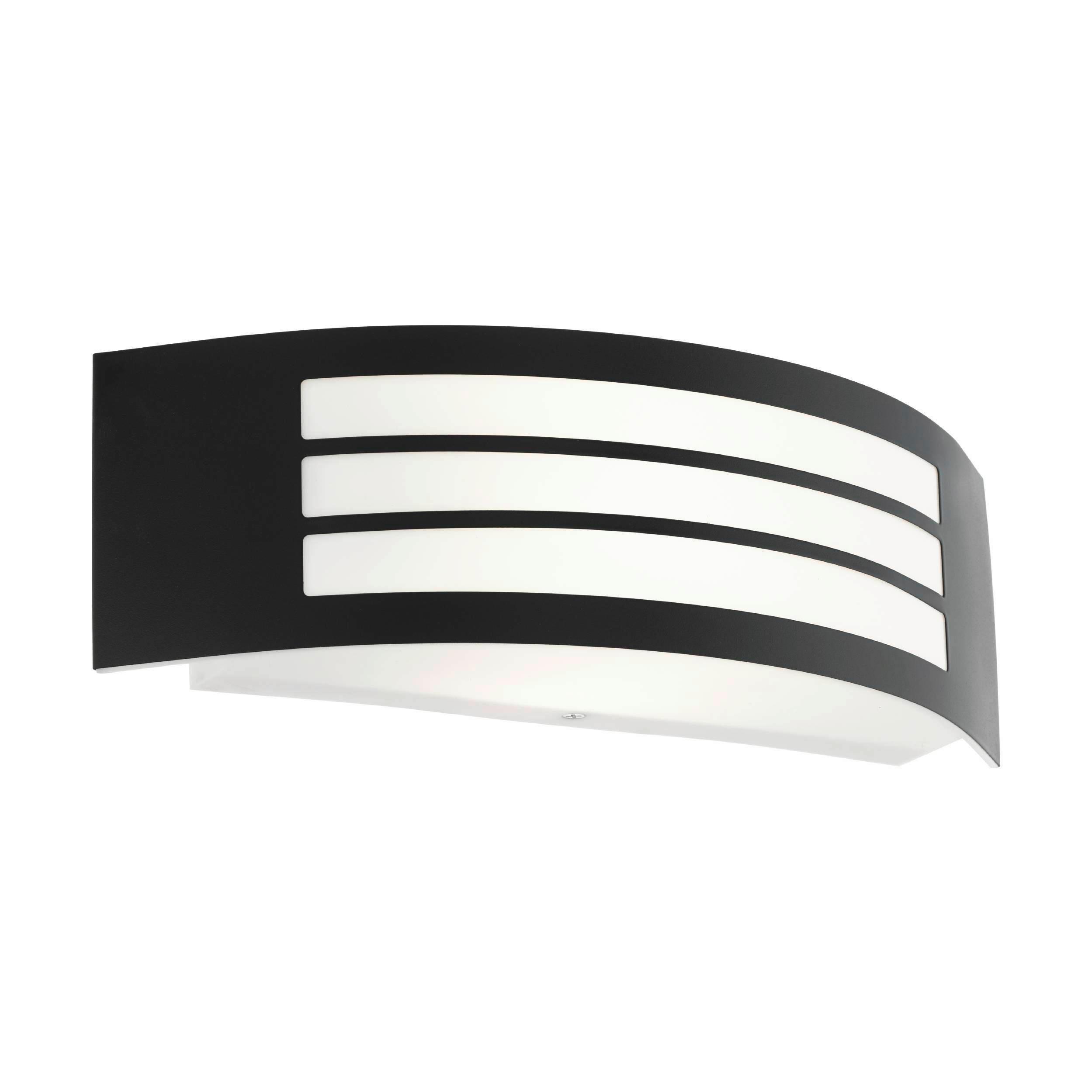 Aussenwandleuchte 75422 Leiros Schwarz/weiss - Weiss/Schwarz, Basics, Kunststoff/Metall (31/10/9cm) - Eglo
