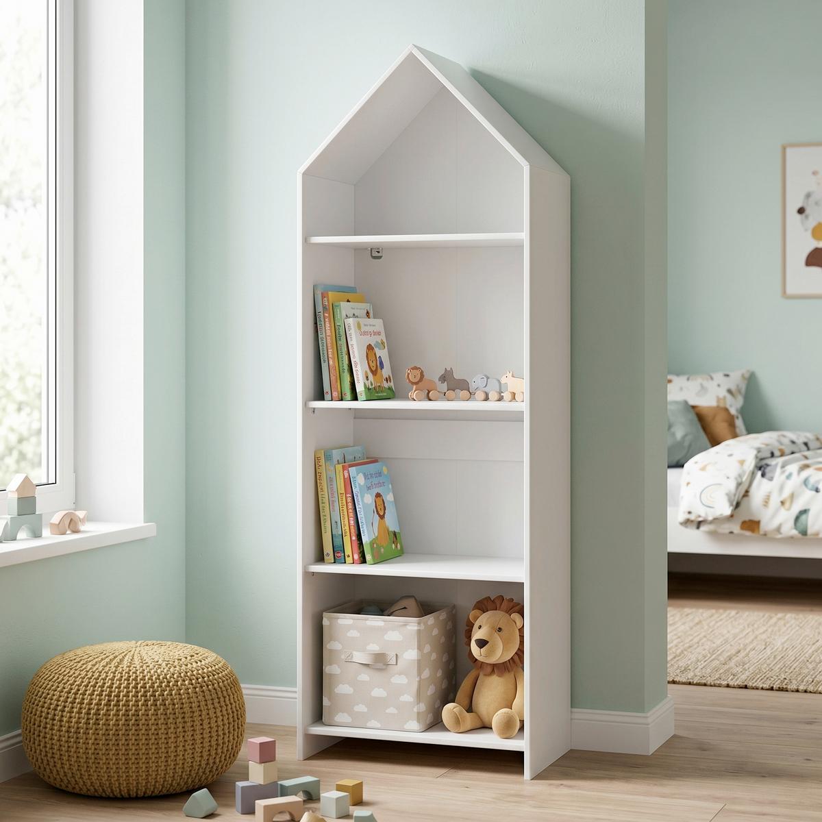 Kinderregal Casami Weiß - Weiß, Basics, Holzwerkstoff (57,6/171,3/37cm) - Vipack