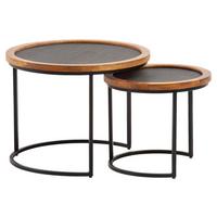 COUCHTISCHSET WL6.778 - Schwarz/Braun, Design, Holz/Kunststoff (60/60/46cm) - MID.YOU