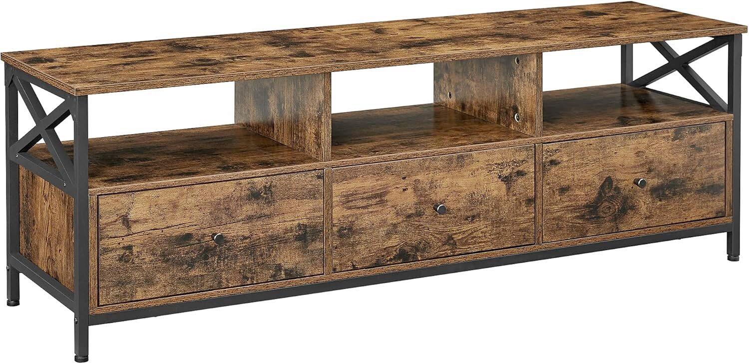 TV-Element in Schwarz, Dunkelbraun, eckig - Dunkelbraun/Schwarz, Trend, Holzwerkstoff (147/50/40cm) - MID.YOU