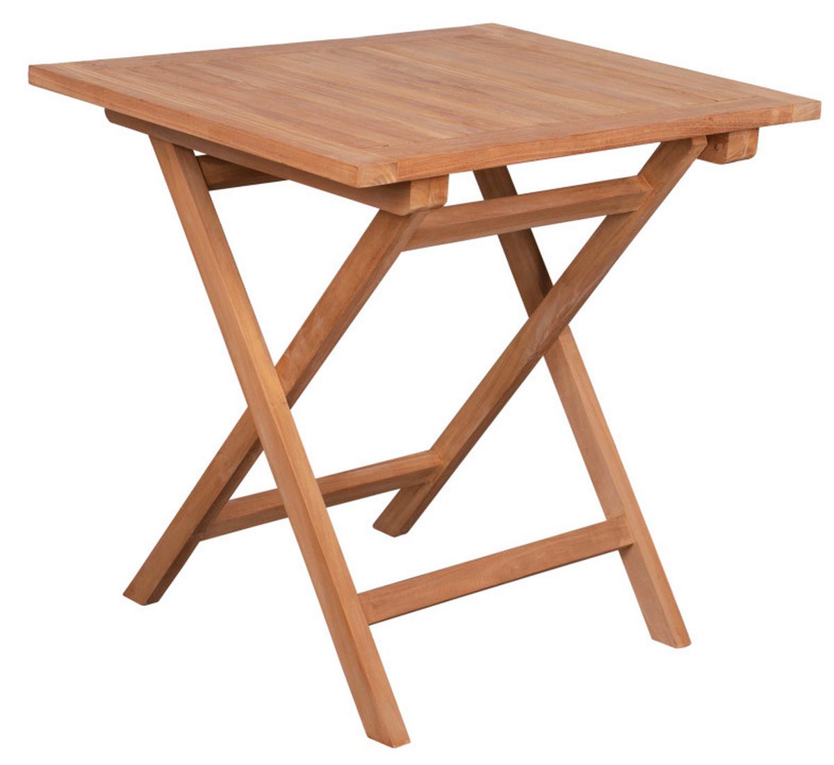 Gartenklapptisch Woodie Teak - Basics, Holz (80/73/60cm) - Gardenson