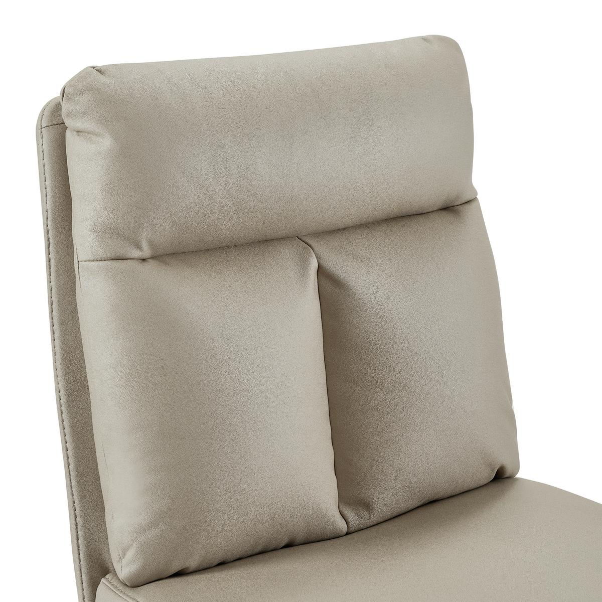 KRZESŁO EMMA - kolor stalowy/taupe, Design, metal/tkanina (51,5/89,5/65cm) - Novel