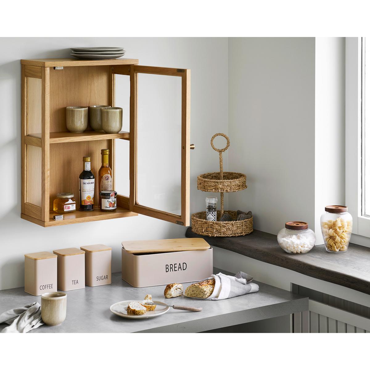Etagere Rifbjerg Tray Naturfarben 2-stöckig - Naturfarben, Basics, Naturmaterialien/Metall (25/40,5/25cm)
