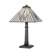 Asztali Lámpa Tf-Alderley-Tl-L - sötétbarna/többszínű, Konventionell, üveg/fém (50,4/30,4/30,4cm) - Elstead Lighting