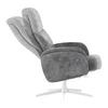 RELAXFÅTÖLJ STAR - vit/grafitfärgad, Modern, metall/textil (72/107-95/86-110cm) - Mömax