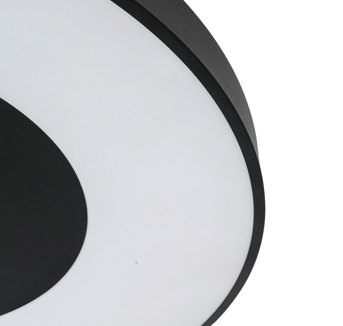 LED-Deckenleuchte Jumpo Schwarz/Weiß max. 48 Watt - Weiss/Schwarz, Modern, Kunststoff/Metall (70/7cm) - Mömax