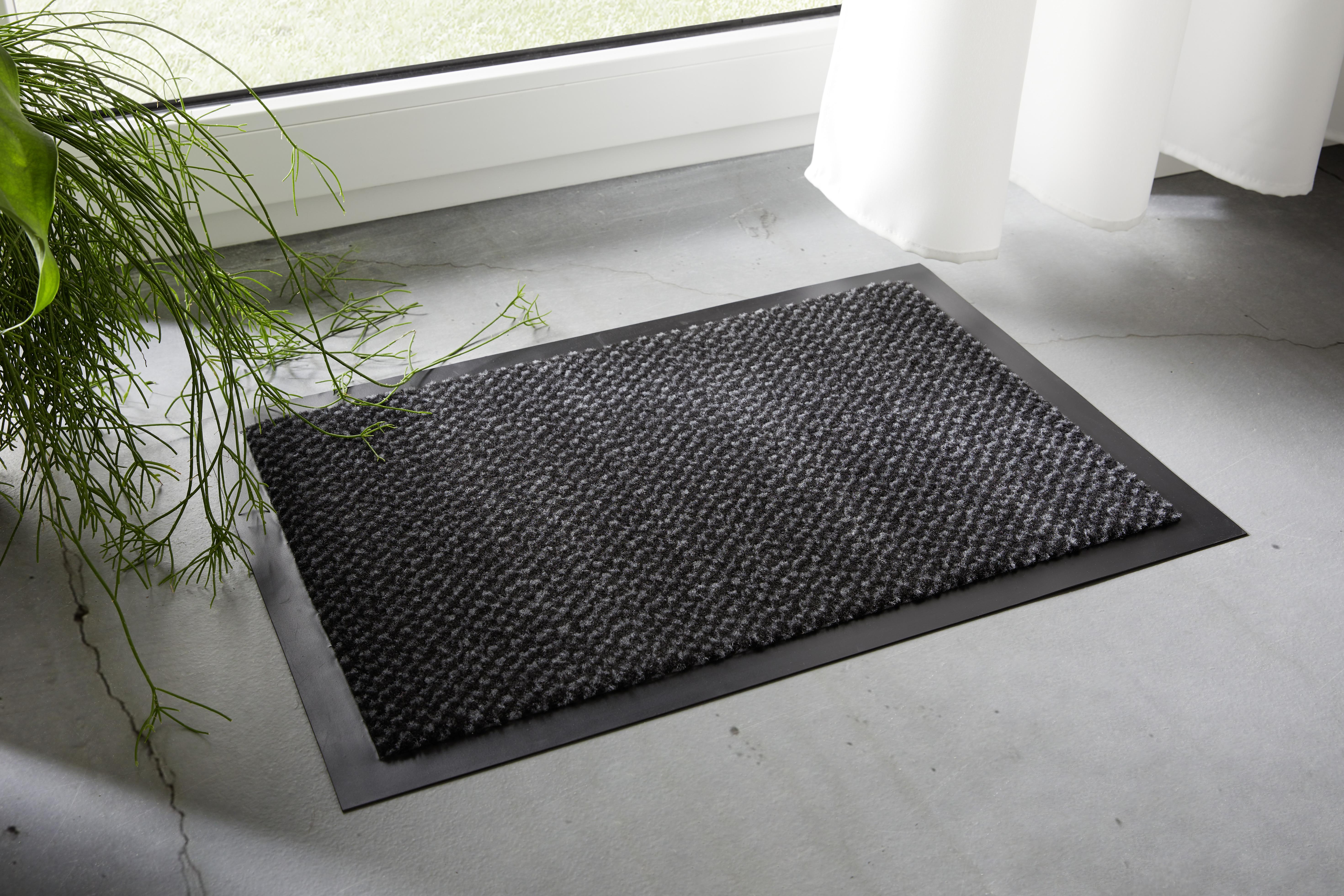 Predpražnik Hamptons 1 - siva/črna, Konvencionalno, tekstil (40/60cm) - Modern Living