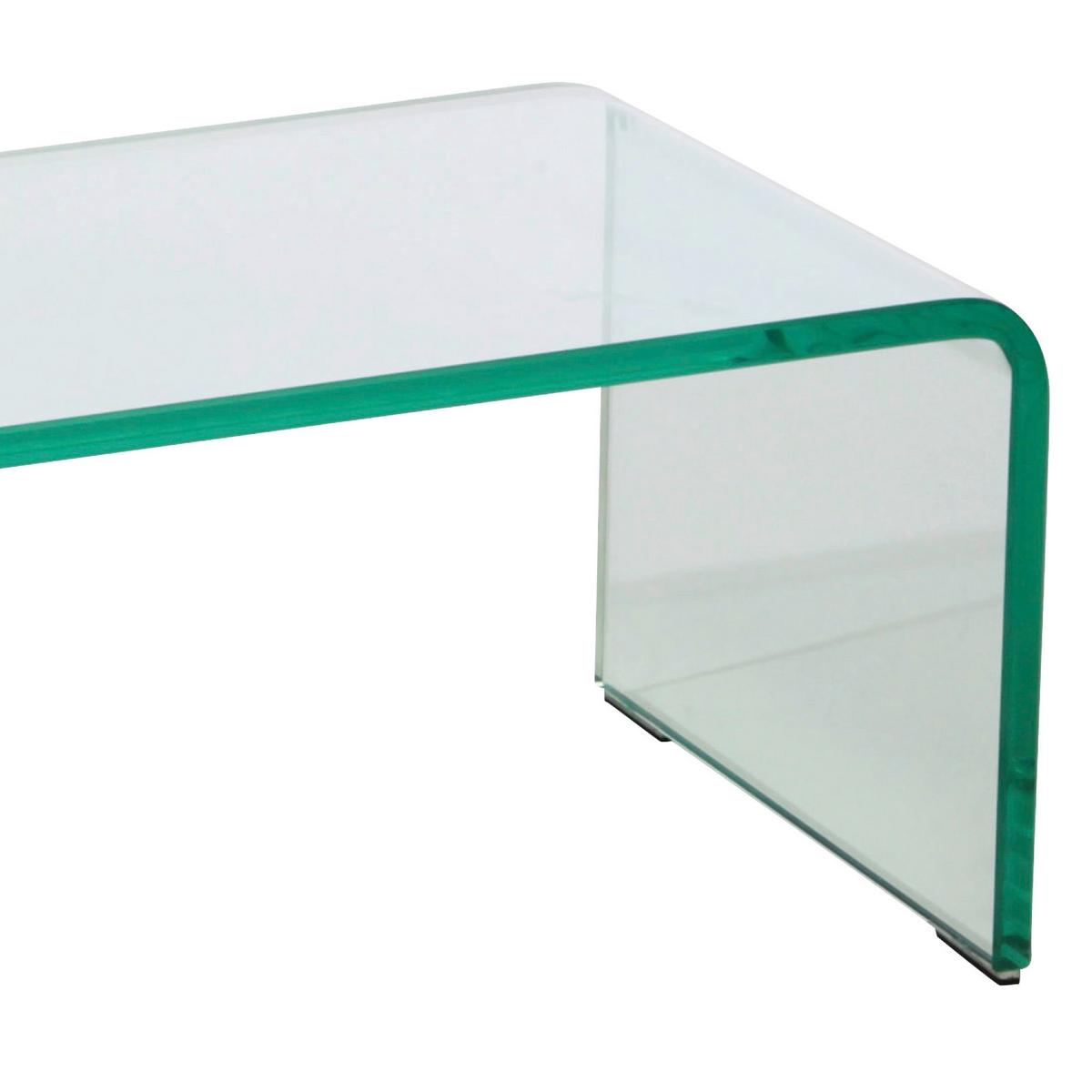 Tv-rátét Átlátszó Üveg Hagen - átlátszó, Modern, Üveg (90/20/25cm)