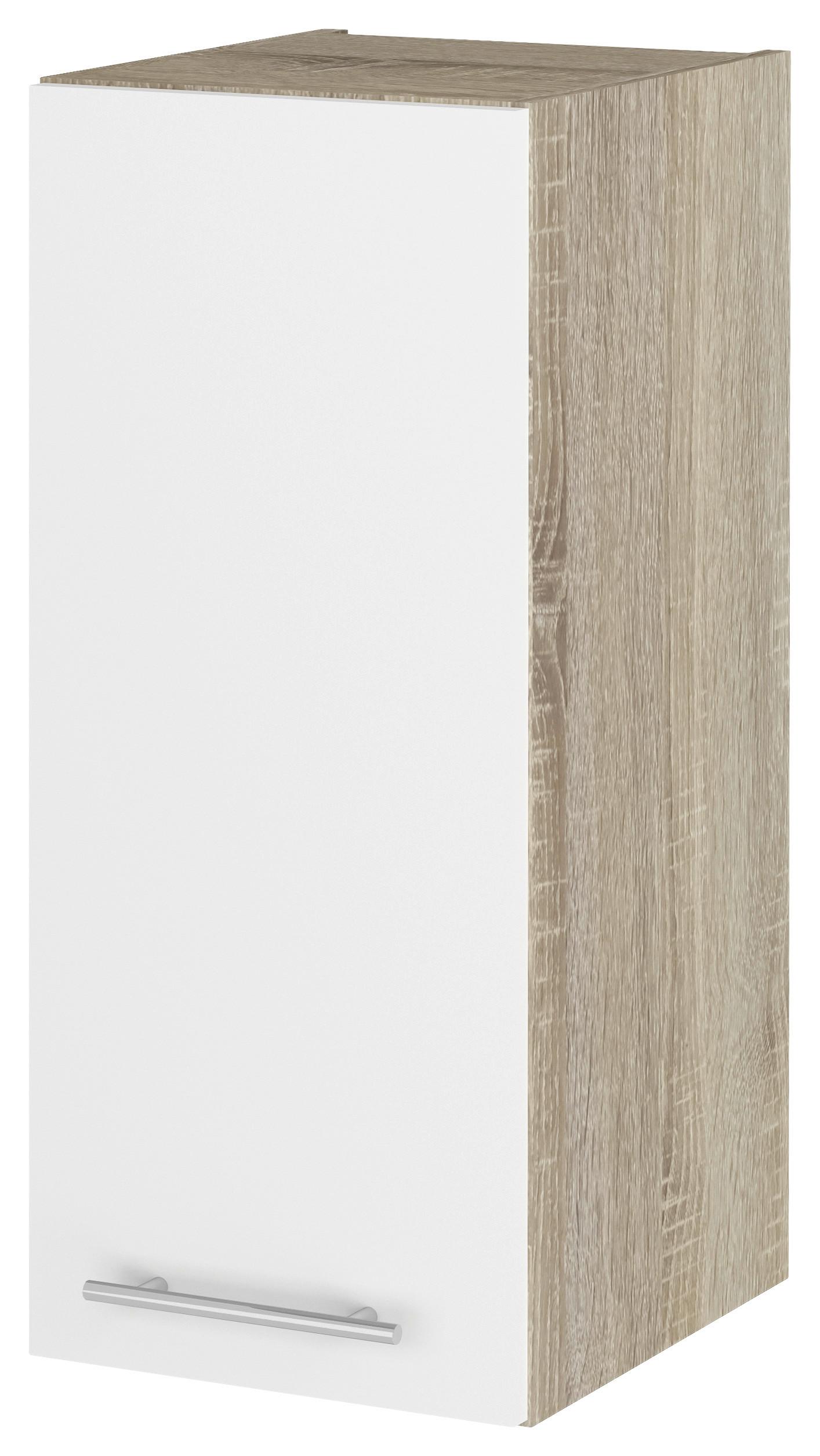 Konyhai Faliszekrény Corina - tölgyfa/fehér, Modern (30/72,4/34,6cm)