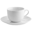 Kaffeetasse mit Untertasse Nancy aus Porzellan ca. 210ml - Weiß, MODERN, Keramik (0,21l) - Mömax modern living Kaffeetasse mit Untertasse Nancy aus Porzellan ca. 210ml - Weiß, MODERN, Keramik (0,21l) - Mömax modern living