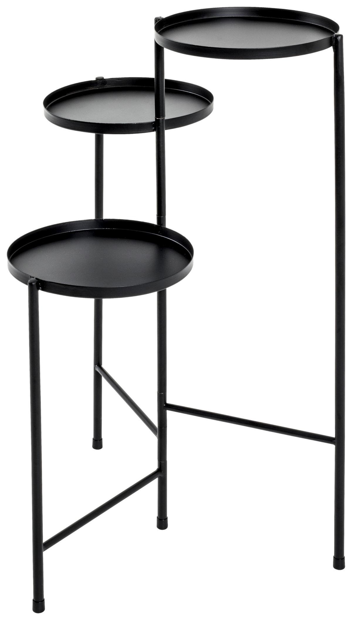 Suport înalt flori TOP 22564 - negru, Modern, metal (45/77/45cm) - Modern Living