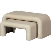 Couchtischset Stani 2er-Set Naturfarben - Naturfarben, Design, Keramik (92/40/42cm) - Livetastic