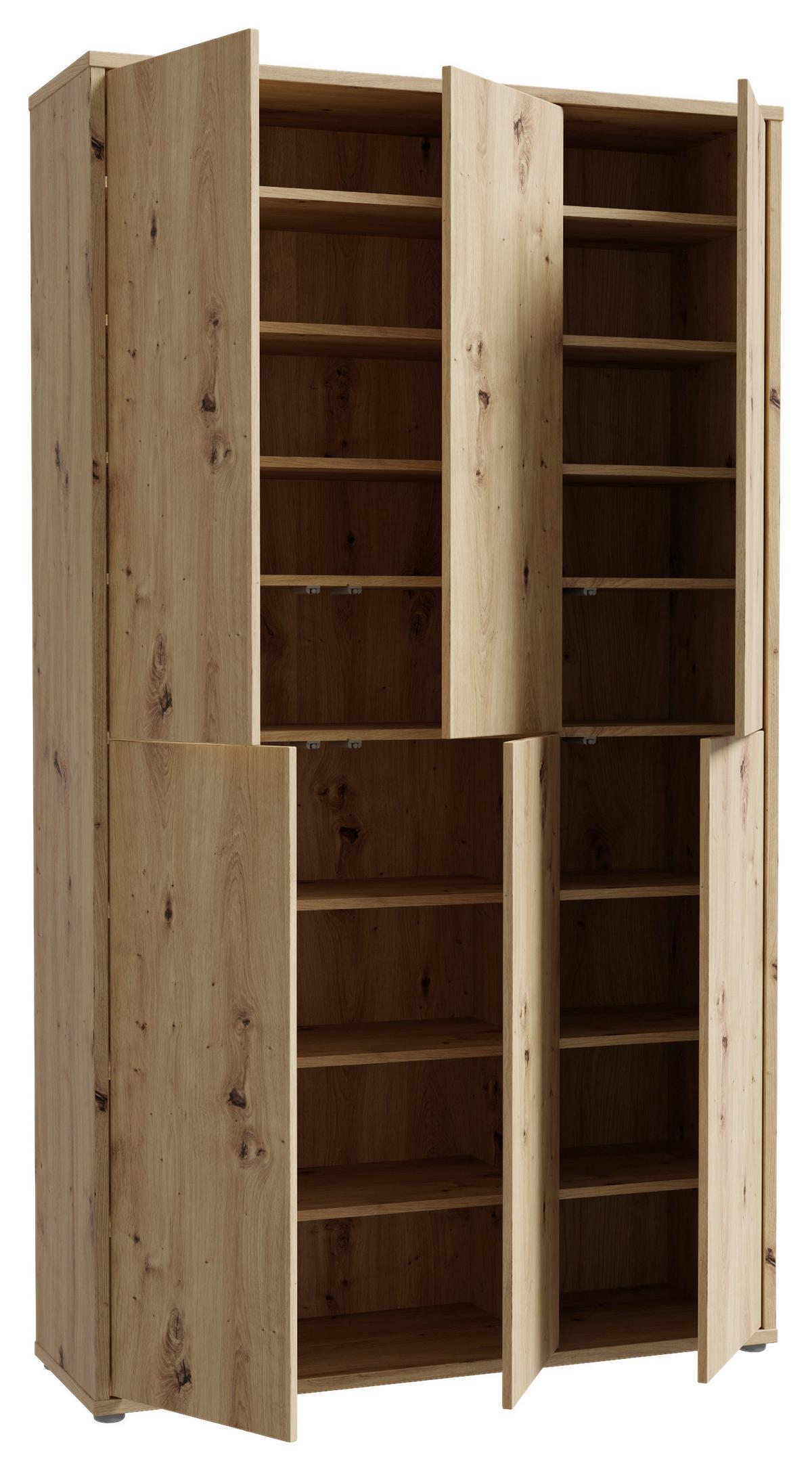Dulap pentru pantofi ALICE SPRINGS - stejar Artisan, Basics, material pe bază de lemn (110/192/35cm) - Modern Living