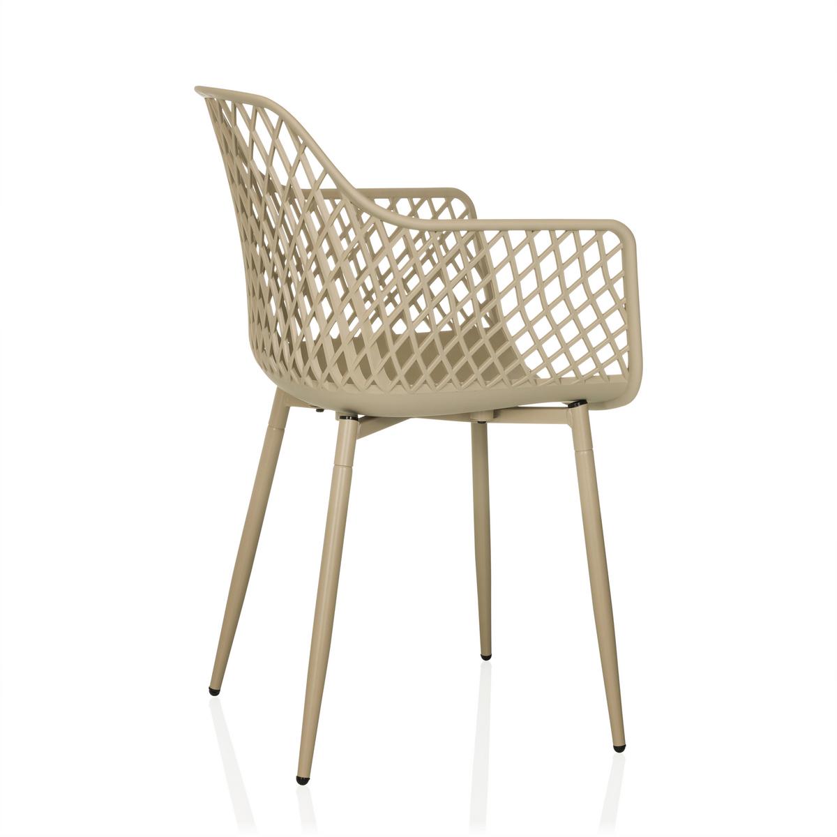 Vrtni Stol Begio L, Bež - bež, Moderno, kovina/umetna masa (56/81/50cm) - MID.YOU