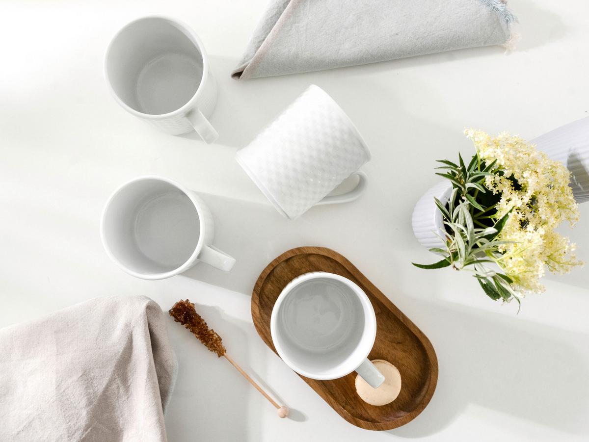 Set Skodelic Polo, 6-Delni - bela, Basics, keramika (250ml) - Creatable